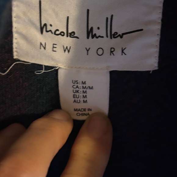 Nicole Miller Multicolor Plaid Pea Coat - Picture 2 of 4